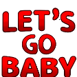 Let's go baby sticker